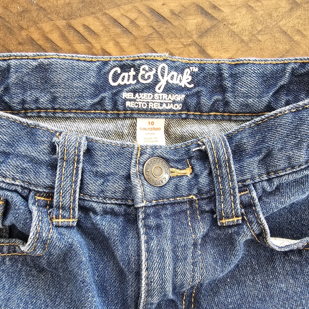 Cat & Jack Relaxed Straight Blue Jeans